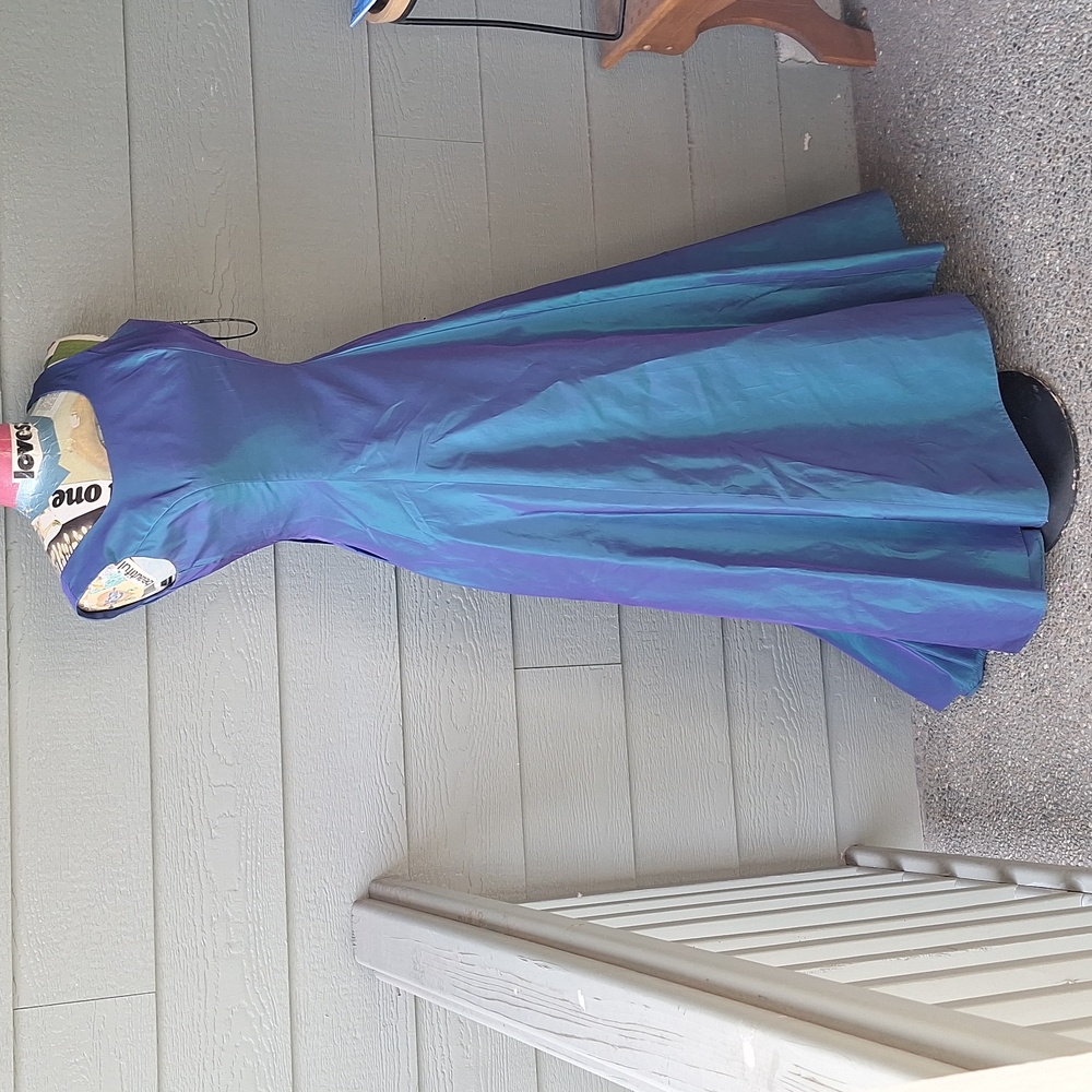 Vintage 90s Jessica McClintock mermaid color corseted back ball gown  prom USA
